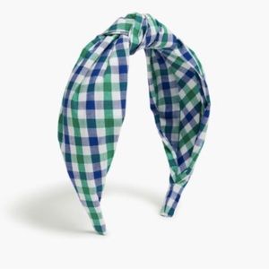 J.Crew Gingham Knot Headband- NWT